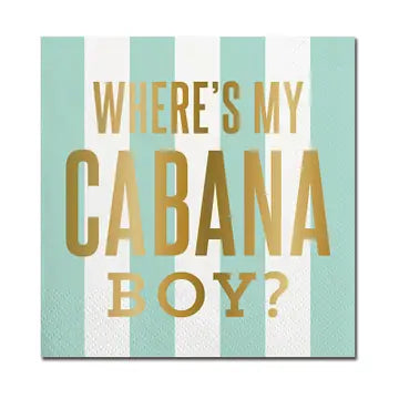 Foil Beverage Napkin- Cabana Boy