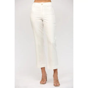 Stancil White Pintuck Pants