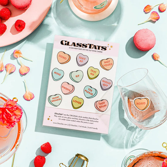 GlassTats Valentines Day Drink Markers